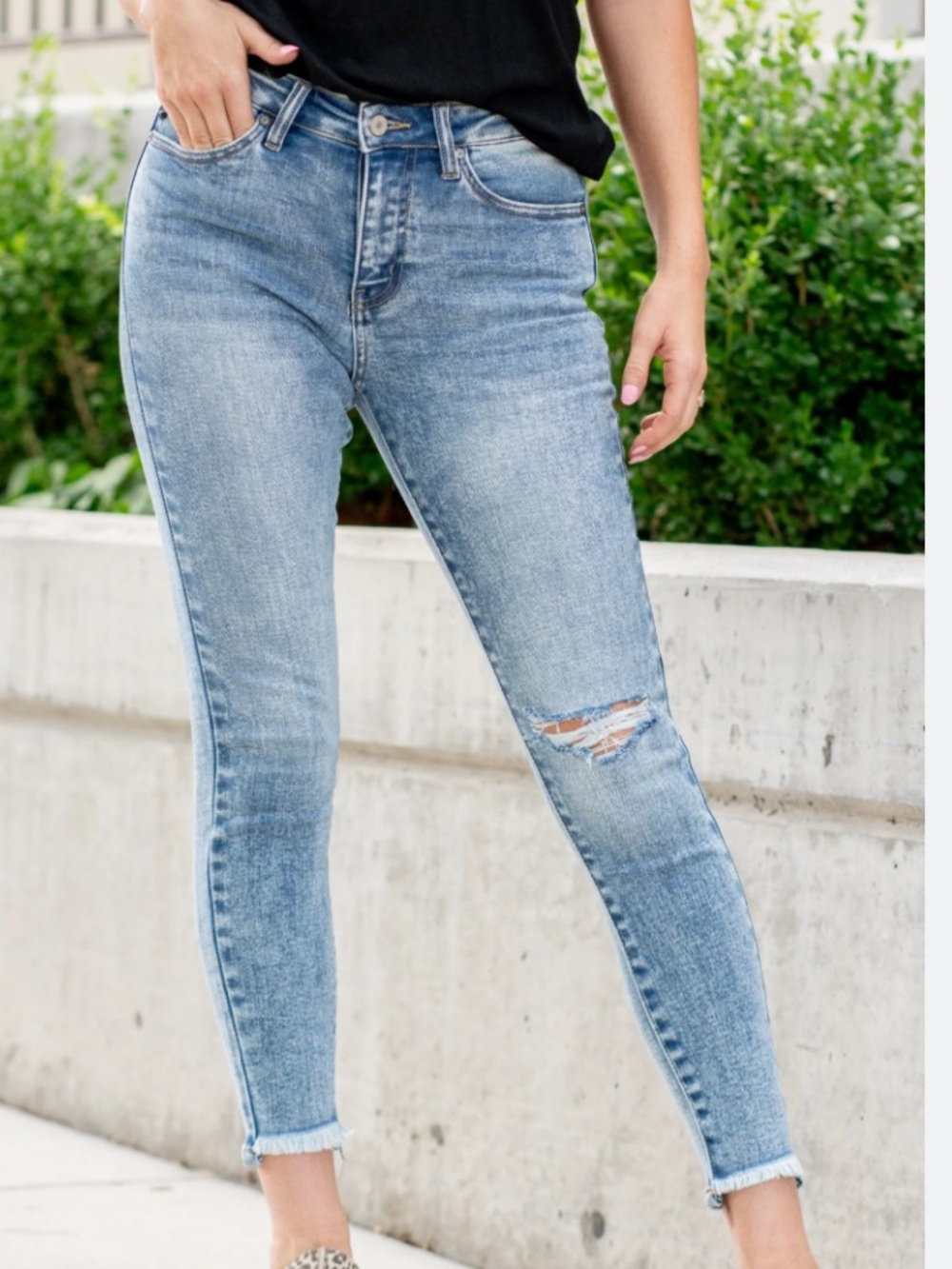 Pistola Light Wash Distressed Skinny Jeans